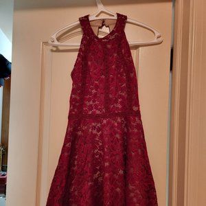 Crystal Doll red lace dress Junior XS